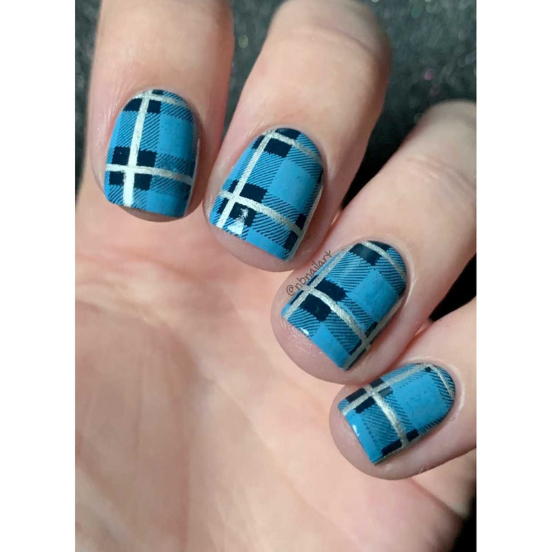 UberChic Beauty Pretty In Plaid-03 Stamping Plate Rosy Brown