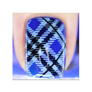 UberChic Beauty Pretty In Plaid-03 Stamping Plate Gray