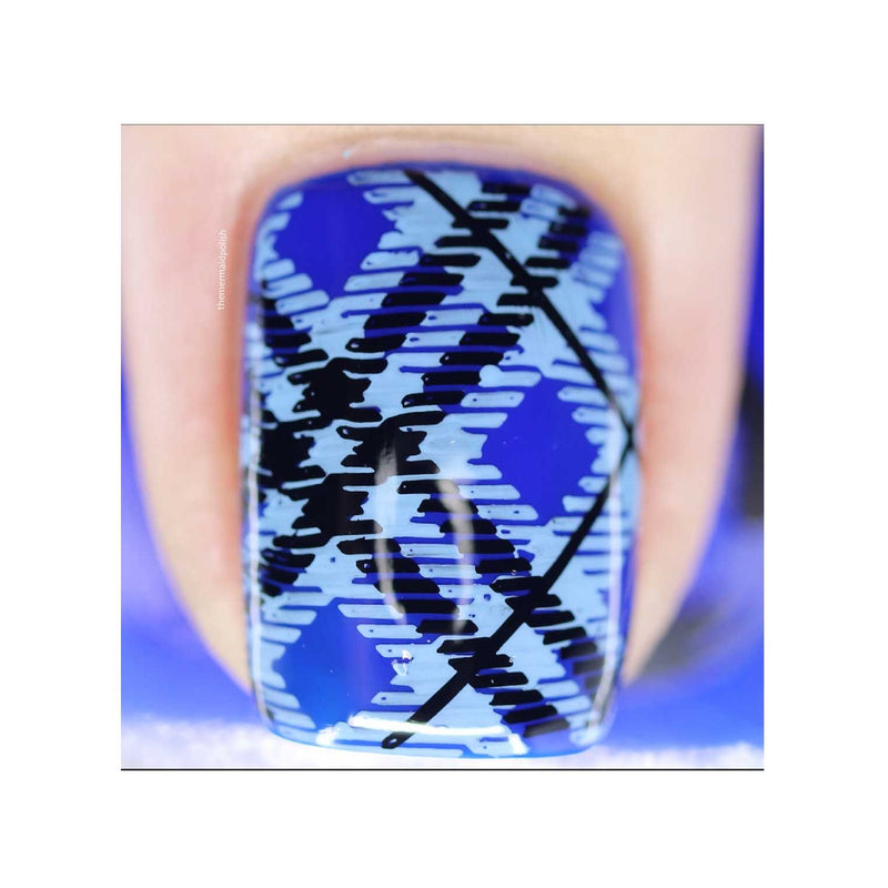 UberChic Beauty Pretty In Plaid-03 Stamping Plate Gray