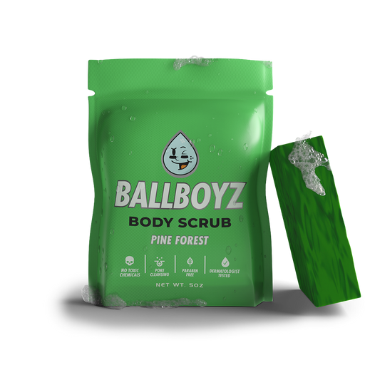 BALLBOYZ Pine Forest Body Scrub (Light Acne) Black