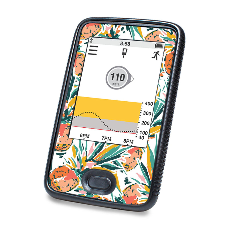 Peelz Pineapple Paradise DEXCOM G6 Touchscreen Receiver Peelz/Stickers White Smoke