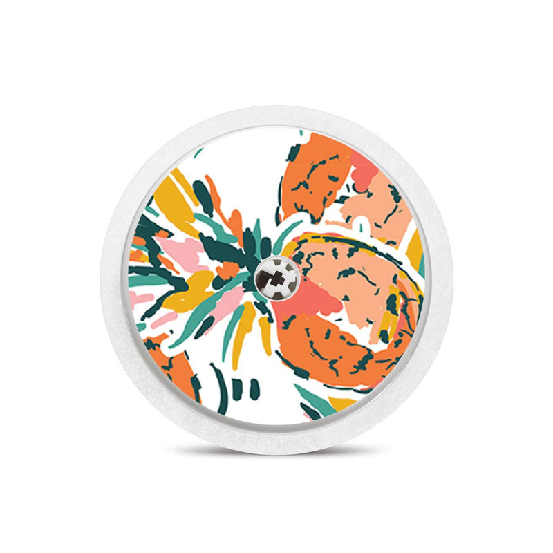 Peelz Pineapple Paradise Freestyle Libre 2 Peelz/Stickers White Smoke Sensor Only
