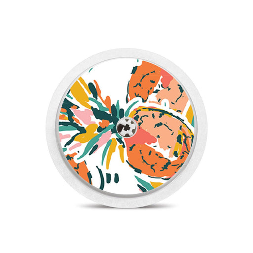 Peelz Pineapple Paradise Freestyle Libre 2 Peelz/Stickers White Smoke Sensor Only