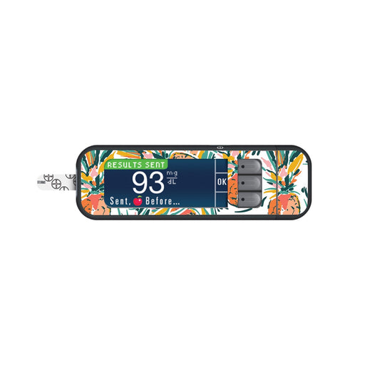 Peelz Pineapple Paradise Sticker for Bayer Contour Next Glucometer Peelz/Stickers White Smoke