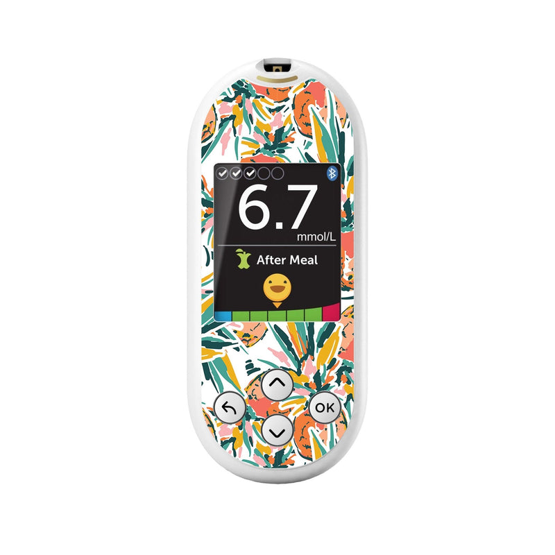 Peelz Pineapple Paradise for OneTouch Verio Reflect Glucometer Peelz/Stickers White Smoke