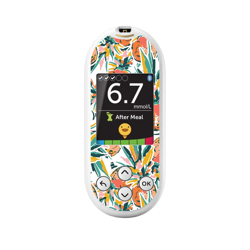 Peelz Pineapple Paradise for OneTouch Verio Reflect Glucometer Peelz/Stickers White Smoke