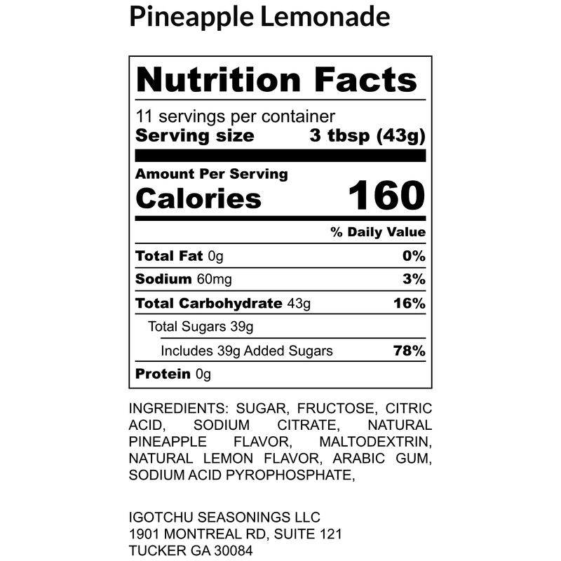 Igotchu Seasonings Igotchu Pineapple Lemonade Juice White Smoke
