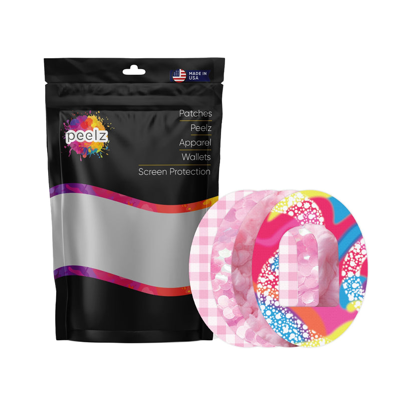 Peelz Pink Dream Variety Pod Patch Tape - Pump Peelz Patch Medical Tape White Smoke 12-Pack (Set of 12 Patches),4-Pack (Set of 4 Patches)