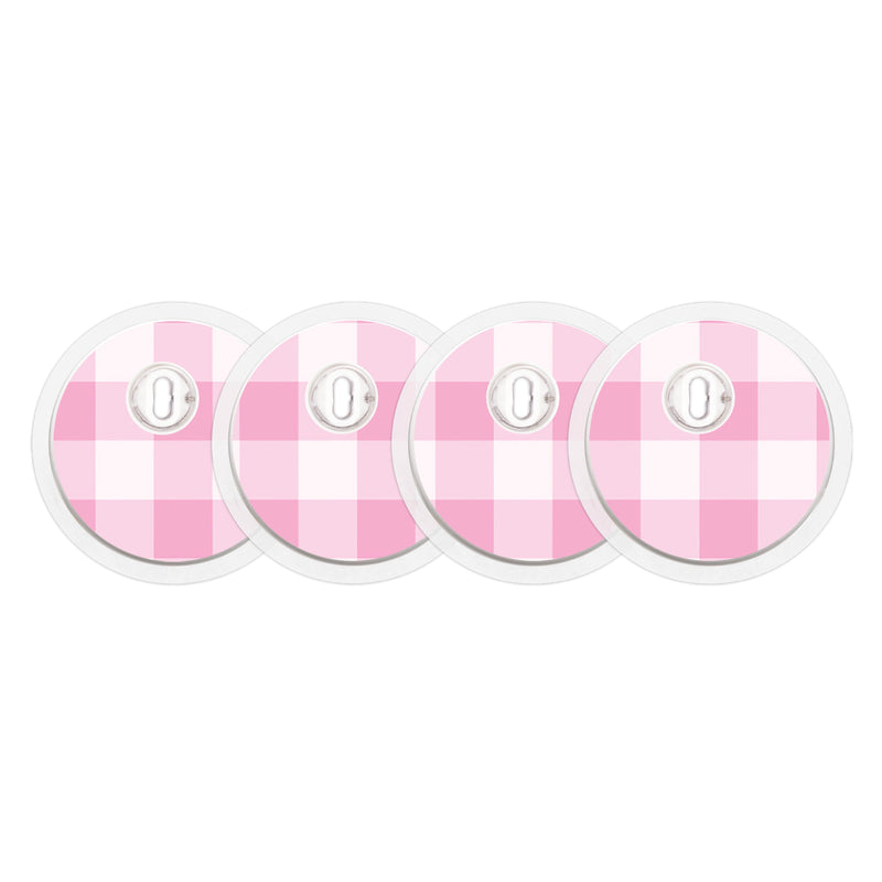 Peelz Pink Plaid Sticker Designed for the FreeStyle Libre 3 Plus & Lingo  Sensor Peelz/Stickers White Smoke 4-pack (Set of 4 Stickers)