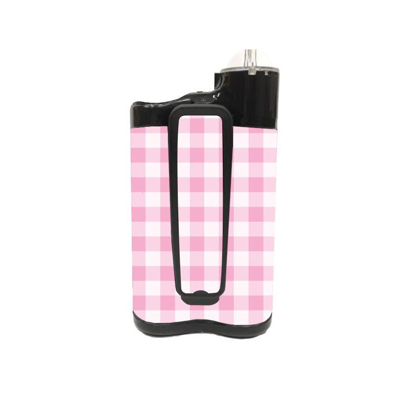 Peelz Pink Plaid Sticker for Medtronic MiniMed 770G & 780G Peelz/Stickers White Smoke Back and Clip Peelz