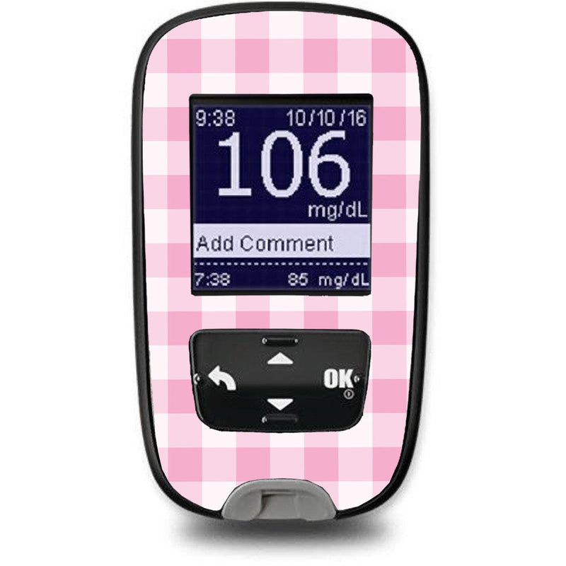 Peelz Pink Plaid Sticker for the Accu-Chek Guide Glucometer Peelz/Stickers White Smoke