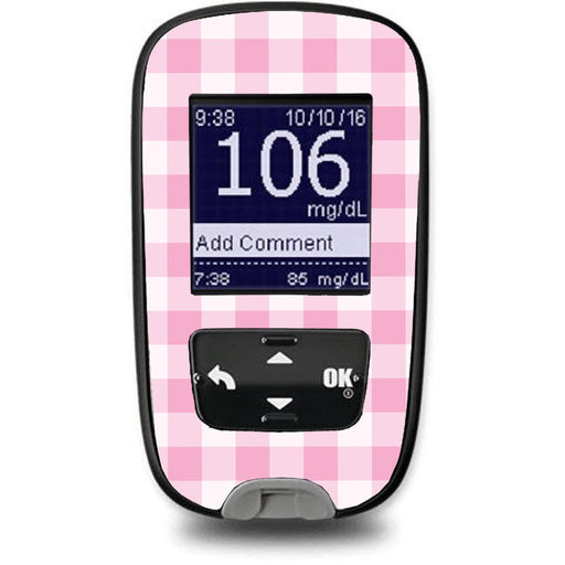 Peelz Pink Plaid Sticker for the Accu-Chek Guide Glucometer Peelz/Stickers White Smoke