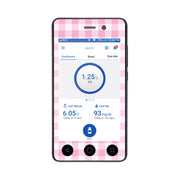 Peelz Pink Plaid Sticker for Omnipod DASH® PDM – Pump Peelz Peelz/Stickers White Smoke Whole System Peelz (front + case),Front Peelz