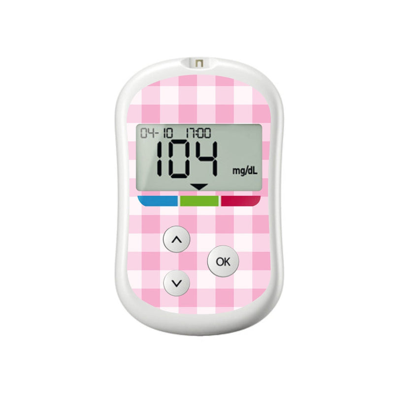 Peelz Pink Plaid for OneTouch Verio Flex Glucometer Peelz/Stickers White Smoke