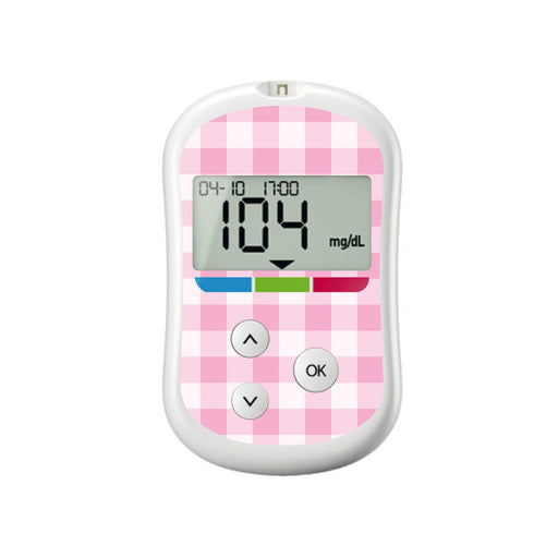 Peelz Pink Plaid for OneTouch Verio Flex Glucometer Peelz/Stickers White Smoke
