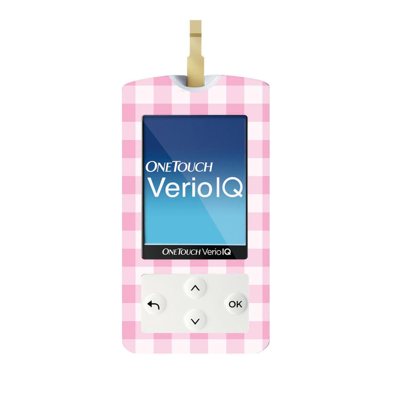 Peelz Pink Plaid for OneTouch Verio IQ Glucometer Peelz/Stickers White Smoke
