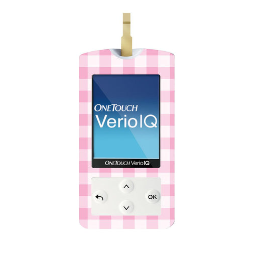 Peelz Pink Plaid for OneTouch Verio IQ Glucometer Peelz/Stickers White Smoke