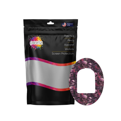 Peelz Pink Skulls Pod Patch Tape - Pump Peelz Patch Medical Tape White Smoke 12-Pack (Set of 12 Patches),4-Pack (Set of 4 Patches)