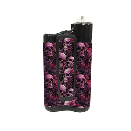 Peelz Pink Skulls for Medtronic MiniMed 770G & 780G Peelz/Stickers White Smoke Back and Clip Peelz
