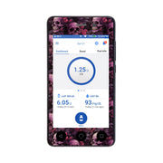 Peelz Pink Skulls Sticker for Omnipod DASH® PDM – Pump Peelz Peelz/Stickers White Smoke Whole System Peelz (front + case),Front Peelz