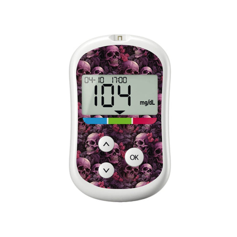 Peelz Pink Skulls for OneTouch Verio Flex Glucometer Peelz/Stickers White Smoke