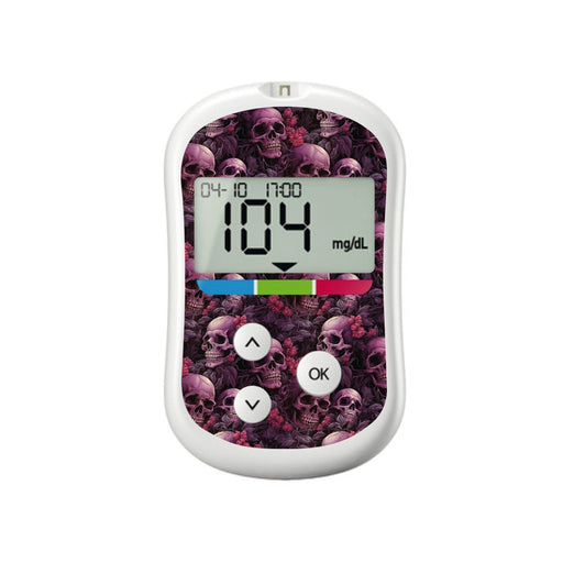 Peelz Pink Skulls for OneTouch Verio Flex Glucometer Peelz/Stickers White Smoke