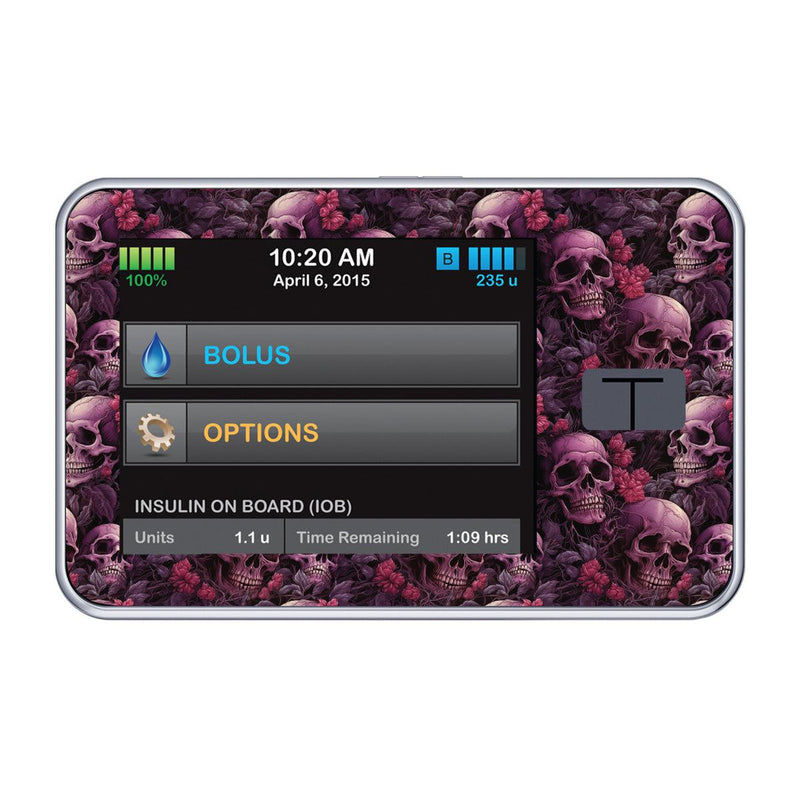 Peelz Pink Skulls for Tandem t:slim Peelz/Stickers Dark Slate Gray