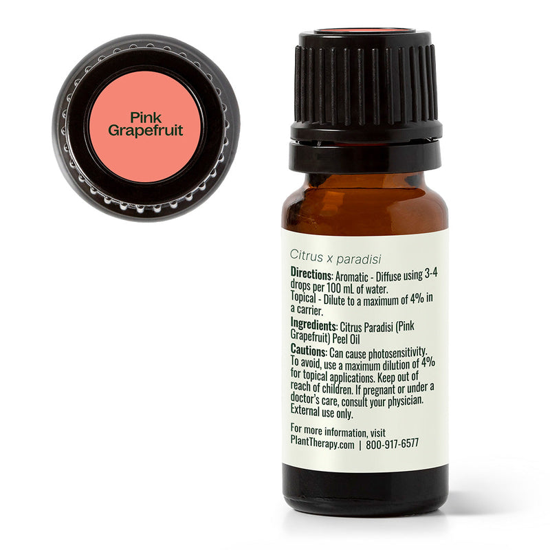 Plant Therapy Pink Grapefruit Essential Oil Essential Oil White Smoke 10 mL,30 mL,100 mL