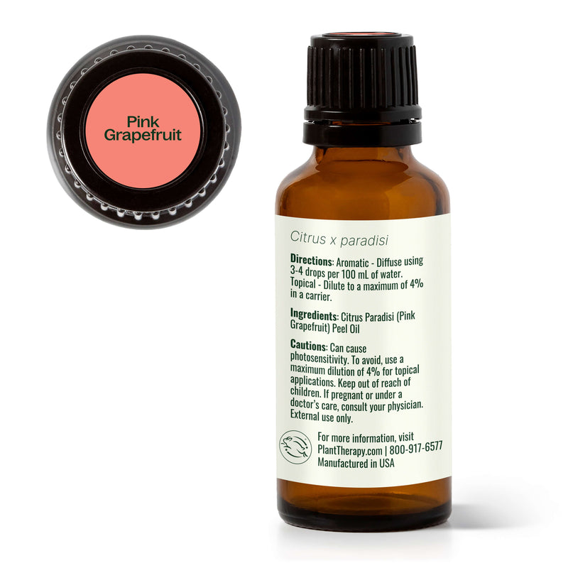 Plant Therapy Pink Grapefruit Essential Oil Essential Oil Light Gray 10 mL,30 mL,100 mL