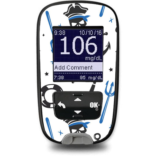 Peelz Pirates Sticker for the Accu-Chek Guide Glucometer Peelz/Stickers White Smoke