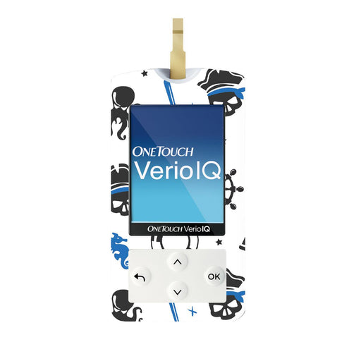 Peelz Pirates for OneTouch Verio IQ Glucometer Peelz/Stickers White Smoke