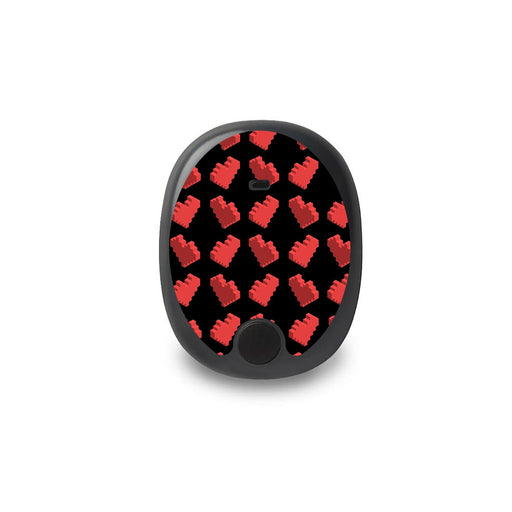 Peelz Pixel Hearts Eversense Smart Transmitter Peelz/Stickers Black