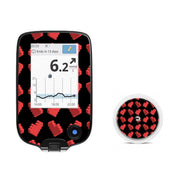 Peelz Pixel Hearts Freestyle Libre 2 Peelz/Stickers White Smoke Receiver + Sensor
