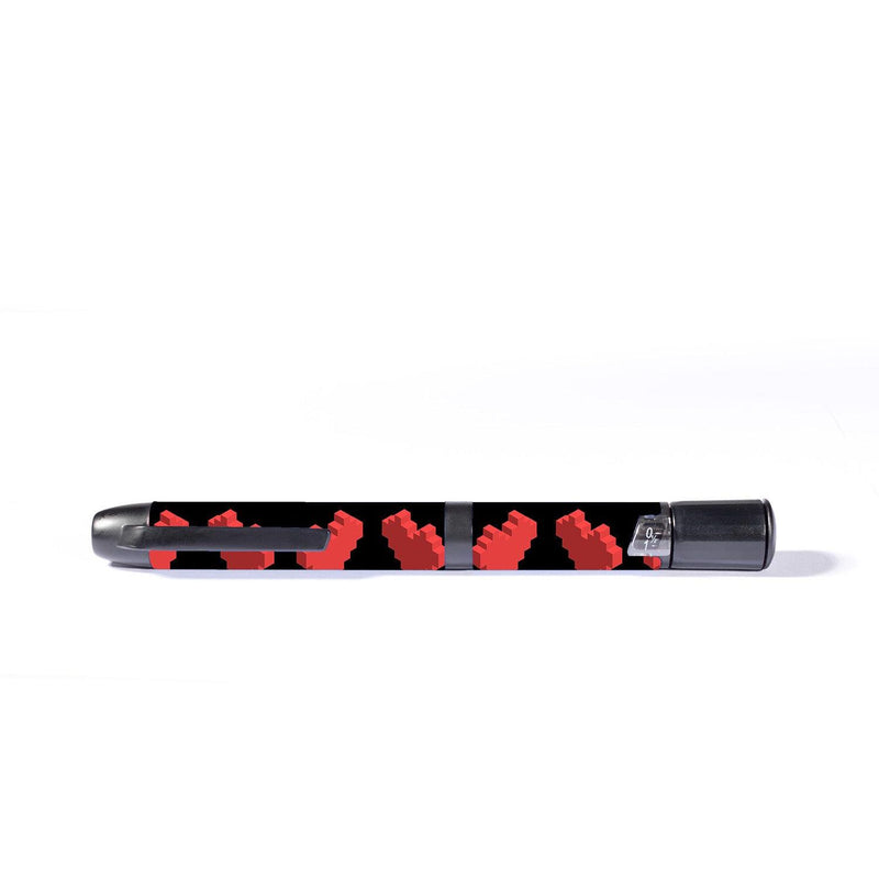 Peelz Pixel Hearts InPen - Smart Insulin Pen Peelz/Stickers White Smoke