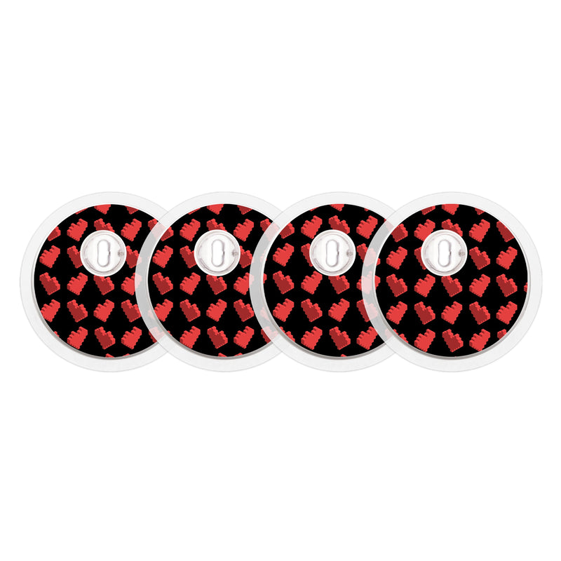 Peelz Pixel Hearts Sticker Designed for the FreeStyle Libre 3 Plus & Lingo  Sensor Peelz/Stickers White Smoke 4-pack (Set of 4 Stickers)