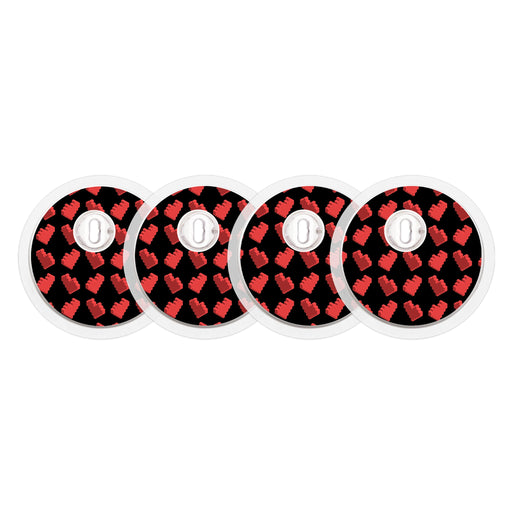Peelz Pixel Hearts Sticker Designed for the FreeStyle Libre 3 Plus & Lingo  Sensor Peelz/Stickers White Smoke 4-pack (Set of 4 Stickers)
