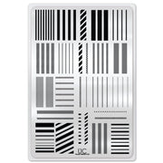 UberChic Beauty Plaid Freestyle Stamping Plate Light Gray