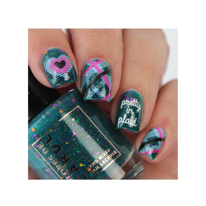 UberChic Beauty Pretty In Plaid-02 Stamping Plate Rosy Brown