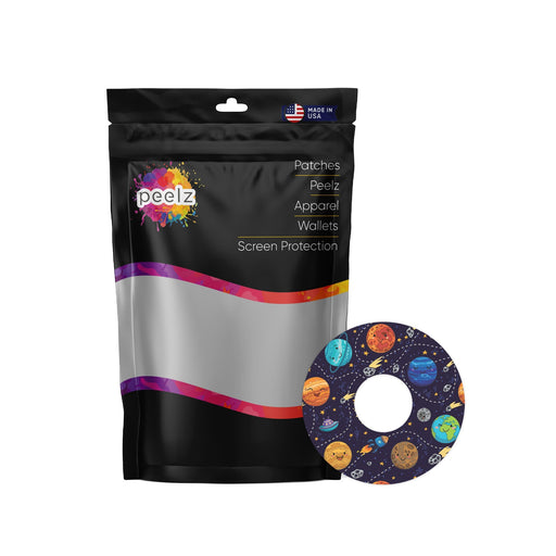 Peelz Planetary Patch Tape Designed for the FreeStyle Libre 3 Plus & Lingo Patch Medical Tape White Smoke 12-Pack (Set of 12 Patches),4-Pack (Set of 4 Patches)