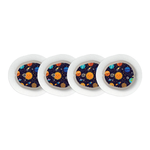 Peelz Planetary Sticker Designed for the DEXCOM G7 and Stelo Transmitter Peelz/Stickers White Smoke 4-pack (Set of 4 Stickers)