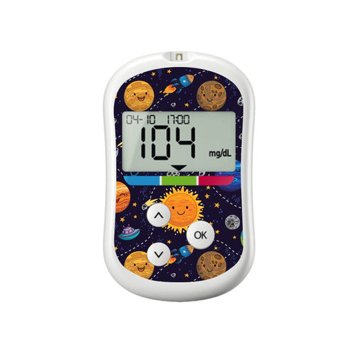 Peelz Planetary for OneTouch Verio Flex Glucometer Peelz/Stickers White Smoke