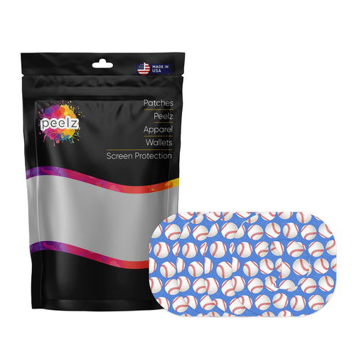 Peelz Play Ball Dexcom G7 and Stelo Patch Tape - Pump Peelz Patch Medical Tape White Smoke 4-Pack (Set of 4 Patches)