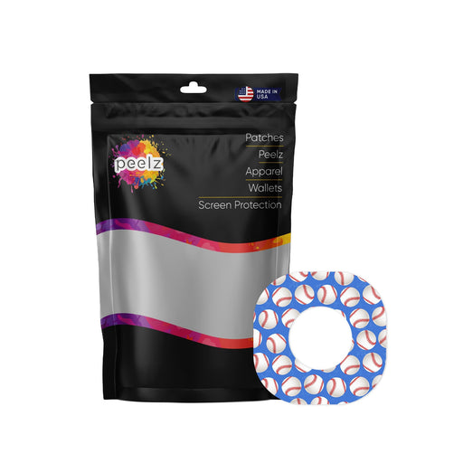 Peelz Play Ball Dexcom G7 and Stelo Patch Tape - Pump Peelz Patch Medical Tape White Smoke 12-Pack (Set of 12 Patches),1-Single (One Patch)