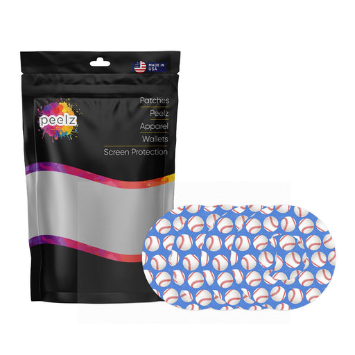 Peelz Play Ball Patch  Tape Designed for the FreeStyle Libre 2 Patch Medical Tape White Smoke 4-Pack Libre 2 (Set of 4 Patches)