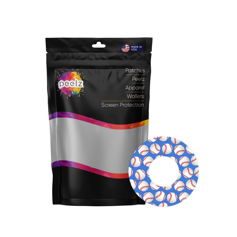 Peelz Play Ball Patch  Tape Designed for the FreeStyle Libre 2 Patch Medical Tape White Smoke 12-Pack Libre 2 (Set of 12 Patches),1-Single (One Patch)