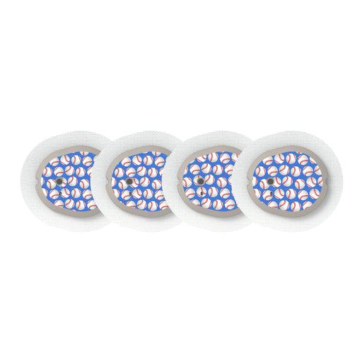 Peelz Play Ball Sticker Designed for the DEXCOM G7 and Stelo Transmitter Peelz/Stickers White Smoke 4-pack (Set of 4 Stickers)