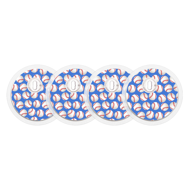 Peelz Play Ball Sticker Designed for the FreeStyle Libre 3 Plus & Lingo  Sensor Peelz/Stickers White Smoke 4-pack (Set of 4 Stickers)