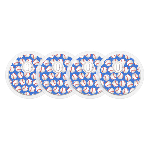 Peelz Play Ball Sticker Designed for the FreeStyle Libre 3 Plus & Lingo  Sensor Peelz/Stickers White Smoke 4-pack (Set of 4 Stickers)