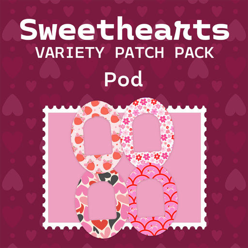 Peelz Sweethearts Variety Pod Patch Tape - Pump Peelz Patch Medical Tape Brown 12-Pack (Set of 12 Patches),4-Pack (Set of 4 Patches)