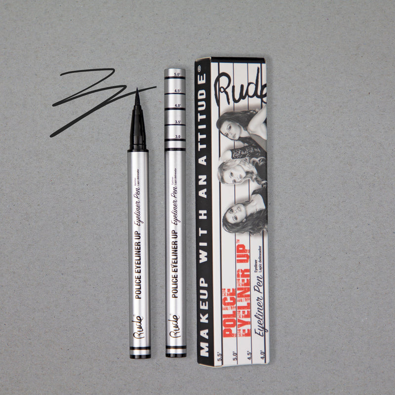 Rude Cosmetics Police Eyeliner Up Eyeliner Pen Eyeliner Dark Gray Bail Bond (Black)